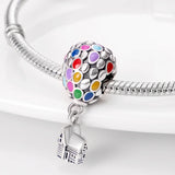 925 Silver Hot Air Balloon Charm Bead for 3mm Bracelet DIY Jewelry