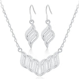 925 Sterling Silver Leaves Jewelry Set for Women Party