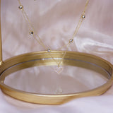 Hot Heart Pendant Zircon Necklace 14K Plating Sexy Female Double Necklace