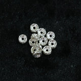 500pcs Hot Silver Crystal Rhinestone Spacer Beads 6mm 8mm 10mm