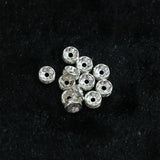 500pcs Hot Silver Crystal Rhinestone Spacer Beads 6mm 8mm 10mm