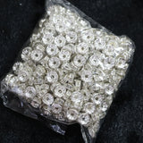 500pcs Hot Silver Crystal Rhinestone Spacer Beads 6mm 8mm 10mm