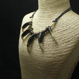 Tooth Necklace Wolf Teeth Beaded Necklace Adjustable Length Amulet