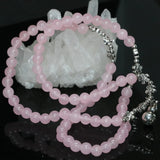 Pink Jades Stone Chalcedony Long Bracelet Beads 6mm DIY Jewelry