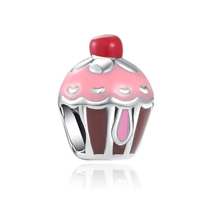 925 Sterling Silver Candy Cake Chocolate Charm For Bracelet DIY Jewelry