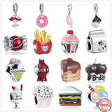 925 Sterling Silver Candy Cake Chocolate Charm For Bracelet DIY Jewelry
