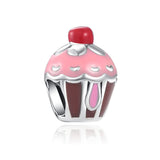 925 Sterling Silver Candy Cake Chocolate Charm For Bracelet DIY Jewelry