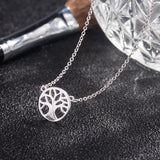 925 Sterling Silver Tree of Life Necklace Woman Wisdom Tree Pendant