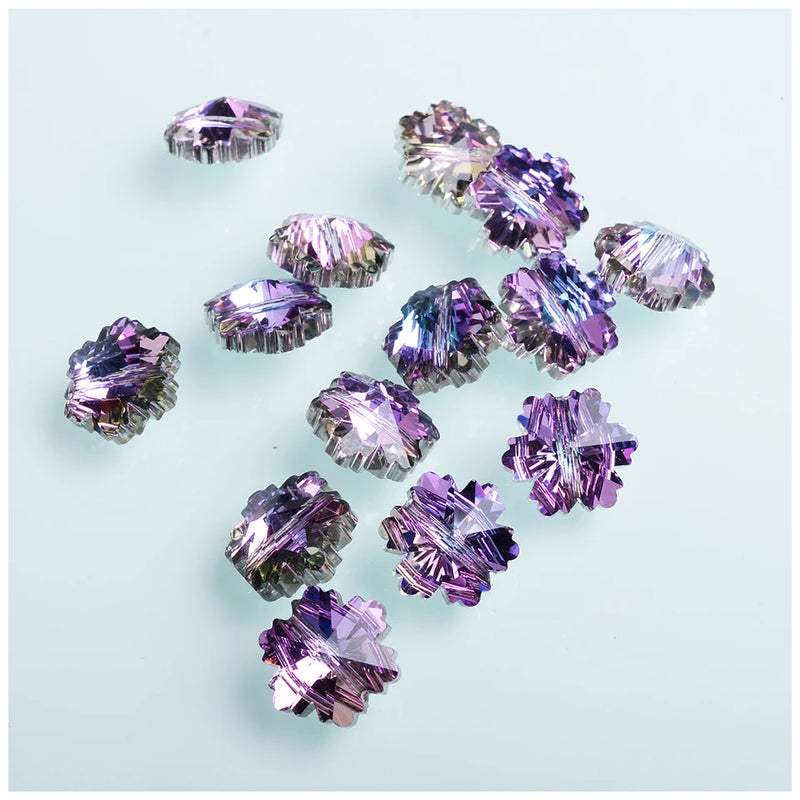 14mm Snow Shape Austrian Crystal Beads for Jewelry Glass Beads