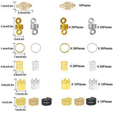 180pcs Hair Braid Dreadlock Beads Clips Spiral Hair Extension
