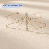 Rhinestone Cross Pendant Necklace For Women ZN00042