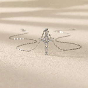 Rhinestone Cross Pendant Necklace For Women ZN00042