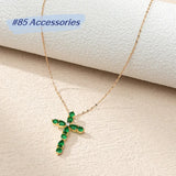 Rhinestone Cross Pendant Necklace For Women ZN00042