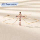 Rhinestone Cross Pendant Necklace For Women ZN00042