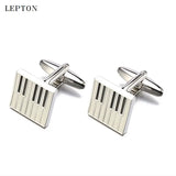 Piano Keyboard cufflinks for mens Square Musical Instrument Funny