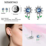 925 Sterling Silver Flower, Butterfly, Dragonfly Lady Earrings