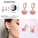 925 Sterling Silver Flower, Butterfly, Dragonfly Lady Earrings