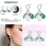 925 Sterling Silver Flower, Butterfly, Dragonfly Lady Earrings