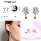 925 Sterling Silver Flower, Butterfly, Dragonfly Lady Earrings