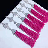 Red Stone Micro Inlay Zircon Earrings