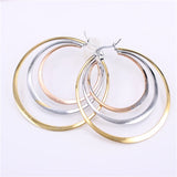 Winter Three stitching 40mm 50mm Hoop earrings LH911