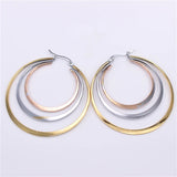Winter Three stitching 40mm 50mm Hoop earrings LH911
