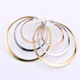 Winter Three stitching 40mm 50mm Hoop earrings LH911