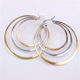 Winter Three stitching 40mm 50mm Hoop earrings LH911