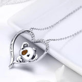 925 Silver Koala Pendant Necklace for Woman