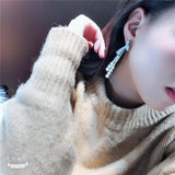 Freshwater Cultured Pearl Earrings with Zircon Inlay