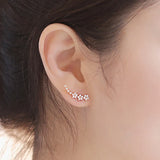925 Sterling Silver Needle Stud Earring Female Anti-Allergic Sweet Accessories