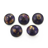 10pcs Purple Resin Shell Stone Snap Buttons 18mm Ginger Snap Bracelet DIY