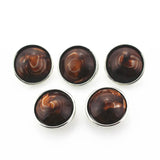10pcs Pink Resin Shell Stone Snap Buttons 18mm Ginger Snap Bracelet DIY Jewelry