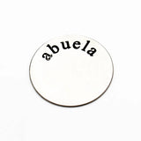 10pcs Stainless Steel 22mm Silver Abuela Window Plate for 30mm Locket