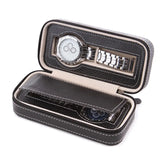 Leather Watch Box Zipper Storage Organizer
