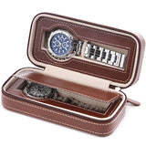 Leather Watch Box Zipper Storage Organizer