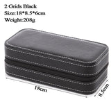 Leather Watch Box Zipper Storage Organizer