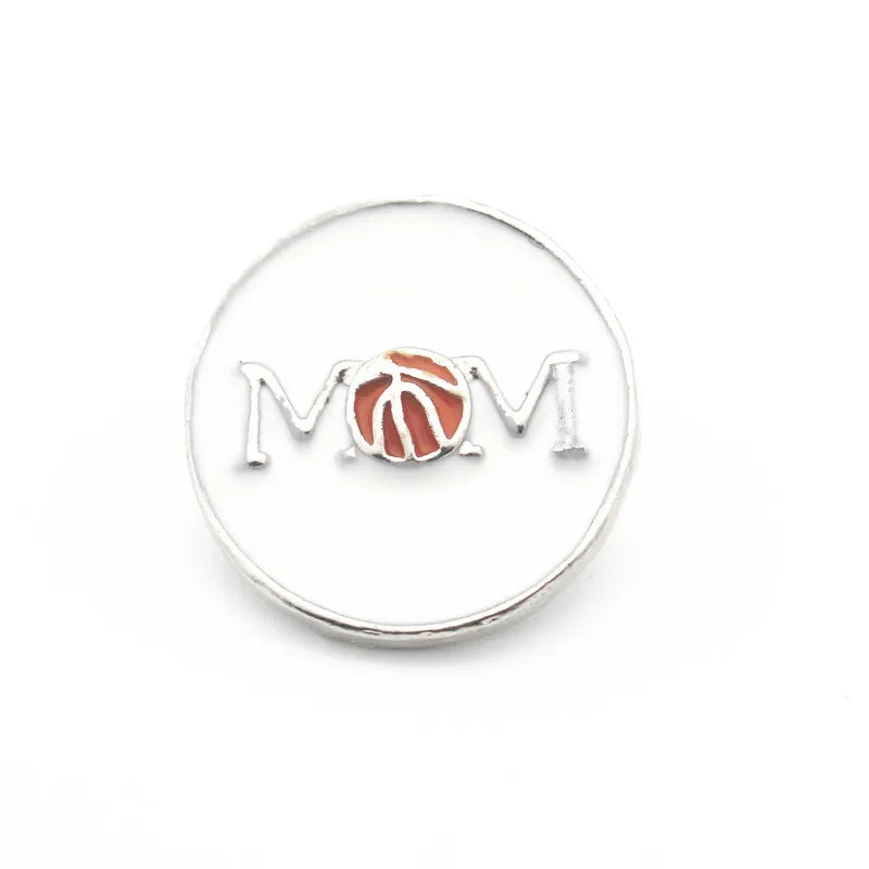 20/lot MOM Basketball Snap Buttons 18mm/20mm Snap Jewelry