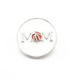 20/lot MOM Basketball Snap Buttons 18mm/20mm Snap Jewelry