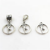 20pcs Yoga Charm Dangle Charms DIY Bracelets Pendant Jewelry