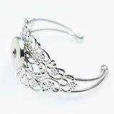3pcs Snap Button Bangles Charms Alloy Snap Bracelets 18mm Button Jewelry