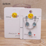 50Pcs Expression Pack Jewelry Set Card Necklace Earrings Pendant Set Card