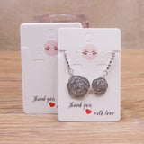 50Pcs Expression Pack Jewelry Set Card Necklace Earrings Pendant Set Card