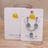 50Pcs Expression Pack Jewelry Set Card Necklace Earrings Pendant Set Card