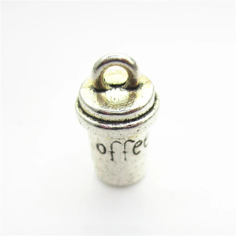 50pcs Coffee Cup Charm DIY Jewelry Accessory Bracelet Dangle Charms