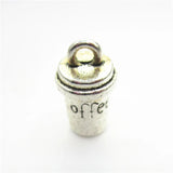 50pcs Coffee Cup Charm DIY Jewelry Accessory Bracelet Dangle Charms
