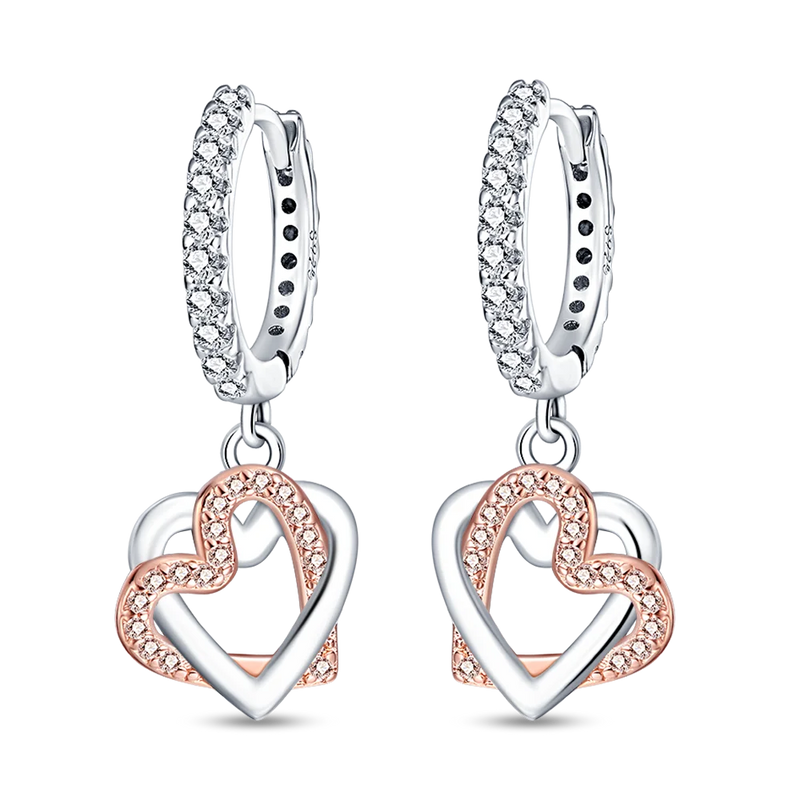 925 Silver Bee Flowers Glitter Earrings for Wedding Engagement