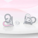 925 Silver Bee Flowers Glitter Earrings for Wedding Engagement