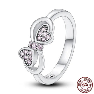 925 Silver Heart Ring Light Charm Jewelry Gift