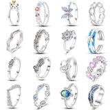 925 Silver Heart Ring Light Charm Jewelry Gift